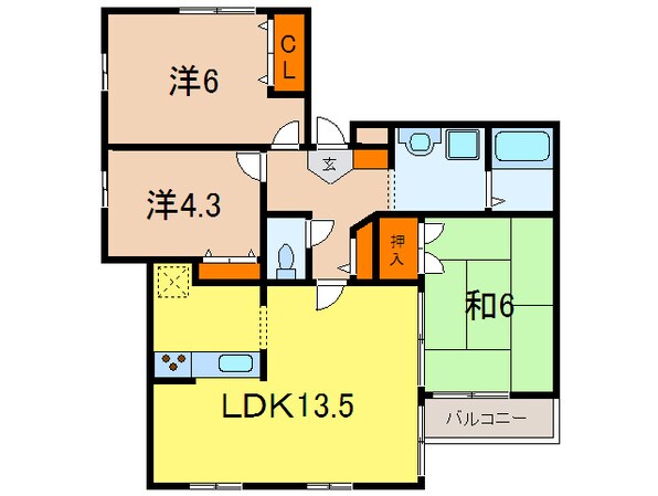 ベルシオンの物件間取画像